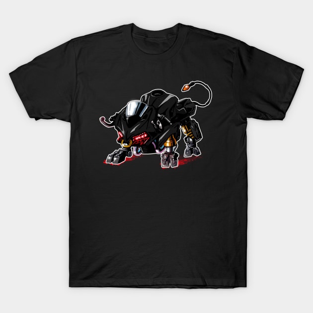 Ducati Panigale Bull Black T-Shirt by MOTORIND